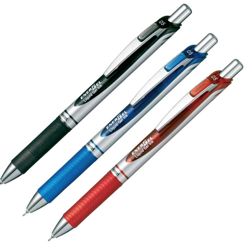 Pentel Pen Energel - 3 個日本ぺんてるエナージェル BLN77 ゲルペン 0.5 ミリメートル速乾性ニュートラル署名ゲルインクボールペンスムーズな書き心地の文房具