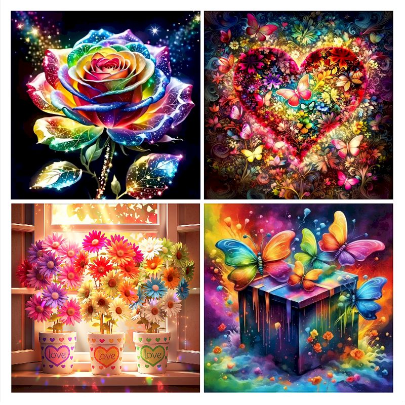 Art Craft Ideas With Paper - SDOYUNO DIY 5D ダイヤモンドペインティング フルスクエア 花柄