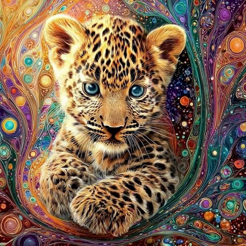 Art Craft Ideas For Adults - GATYZTORY ダイヤモンドペインティングキット 大人用 ダイヤモンド刺繍 ヒョウ フルスクエア