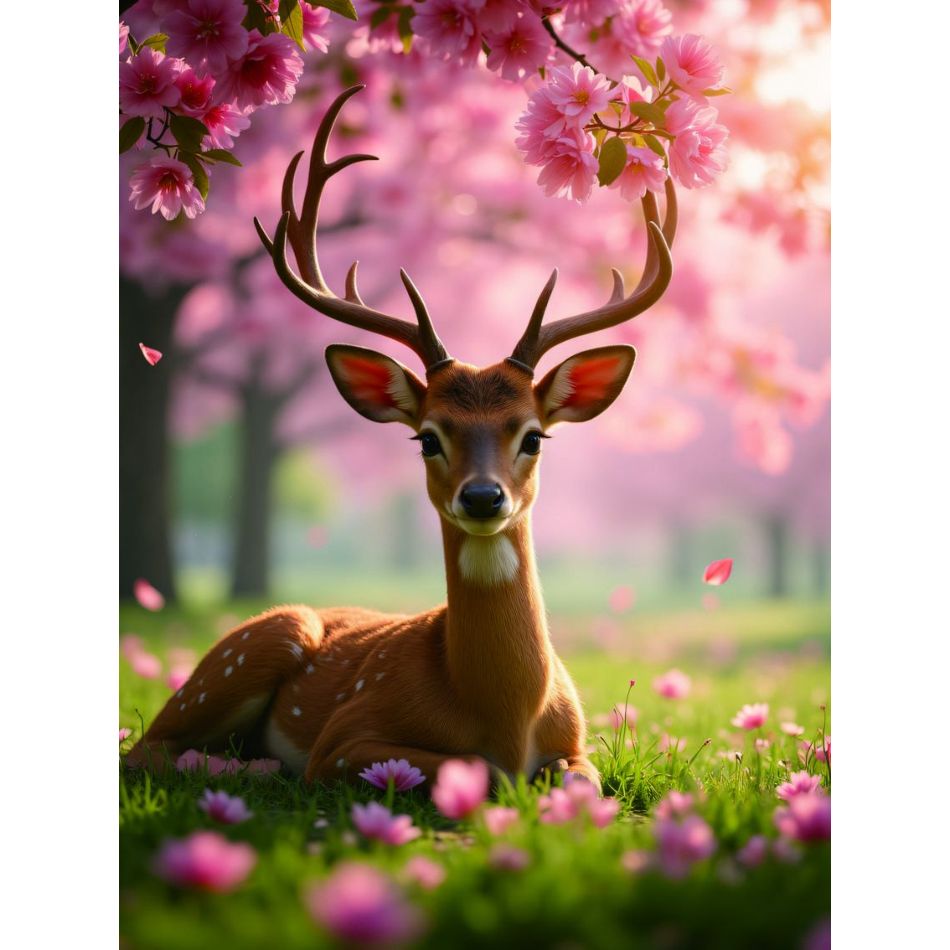 Art Craft Ideas For Adults - RUOPOTY 5Dダイヤモンドペインティング DIY キュートな鹿のギフト ラインストーンアートクラフト 動物