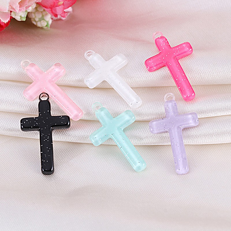 6 個 DIY イヤリングペンダントフラットバック樹脂クロス - Art Craft Items のレビューと価格