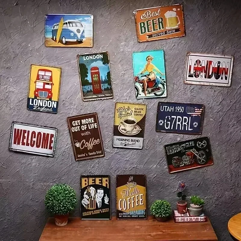 パーソナライズされたヴィンテージメタルクラフトルームサイン、 - Art Craft Quotes のレビューと価格
