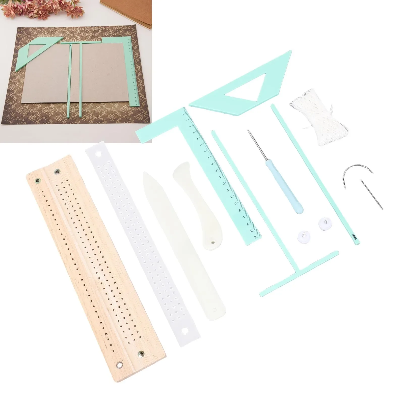製本用品キット多機能ポータブル製本スクラップブッキングツール - Bookbinding Supply Kit のレビューと価格