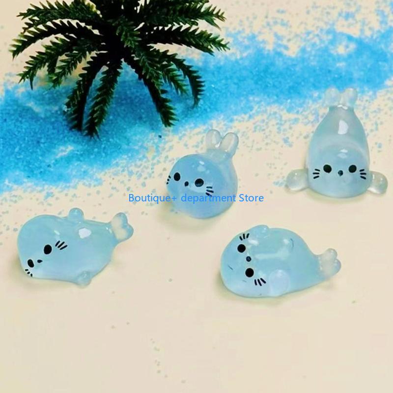 E1PD 100 ピースミニチュア光るシール置物樹脂海洋動物 - Art Craft Night のレビューと価格