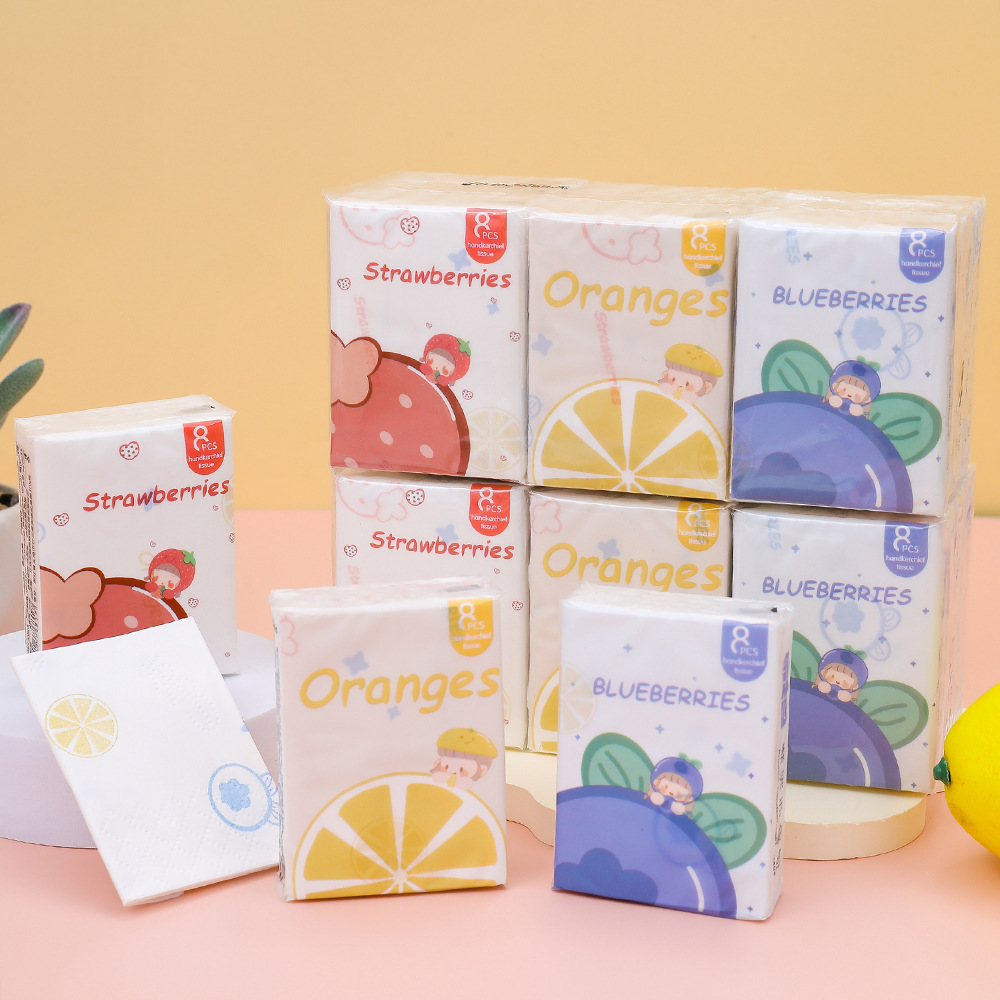 9枚入り/パック 花と果物柄 ミニハンカチペーパー 学生用携 - Art Craft Items のレビューと価格