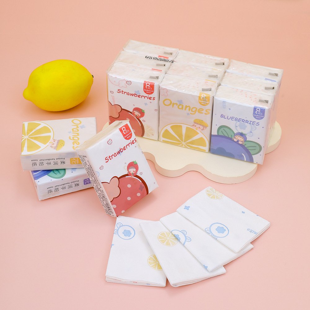 9枚入り/パック 花と果物柄 ミニハンカチペーパー 学生用携 - Art Craft Items のレビューと価格