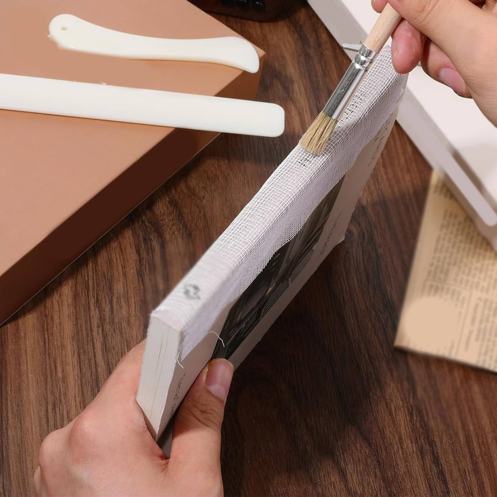 4ピース製本布と工具キット、書籍修理キット、書籍背表紙修理セ - Bookbinding Supply Kit のレビューと価格