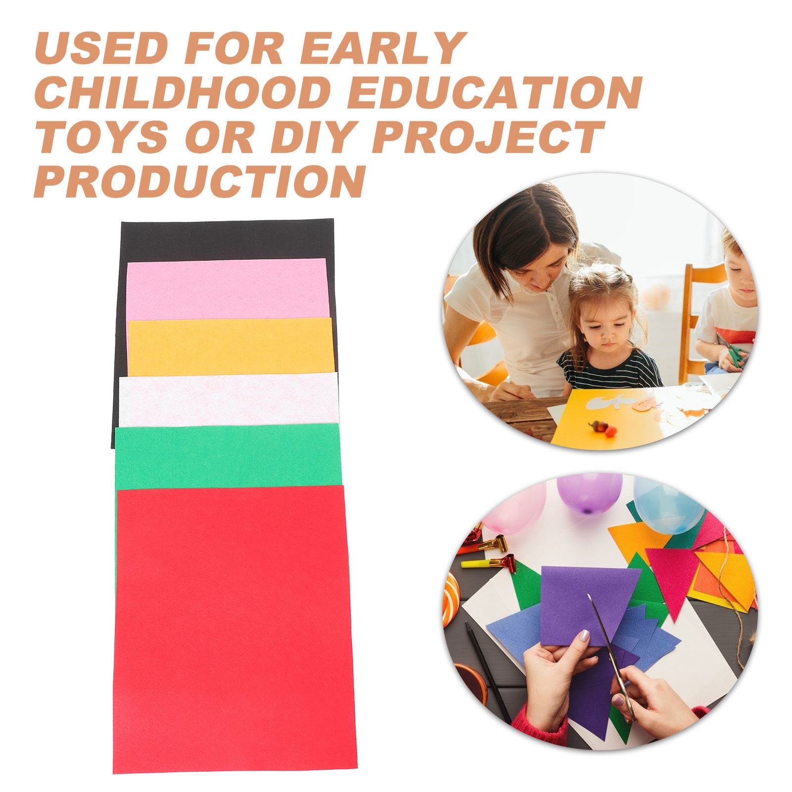 6枚入り キッズDIY不織布 クリエイティブクラフトシート  - Art Craft For Kindergarten のレビューと価格