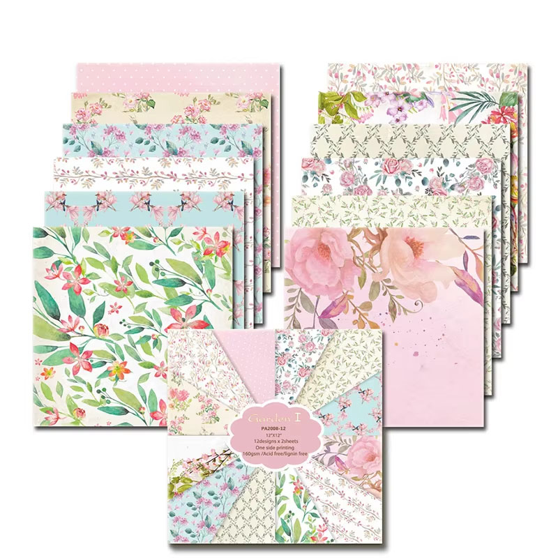 24 枚 30 × 30 センチメートルスクラップブック紙パ - Art Craft Journal のレビューと価格