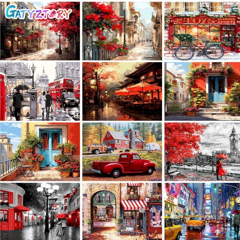 GATYZTORY 大人のための数字による油絵ヴィラハウス描 - Art Craft Picture のレビューと価格