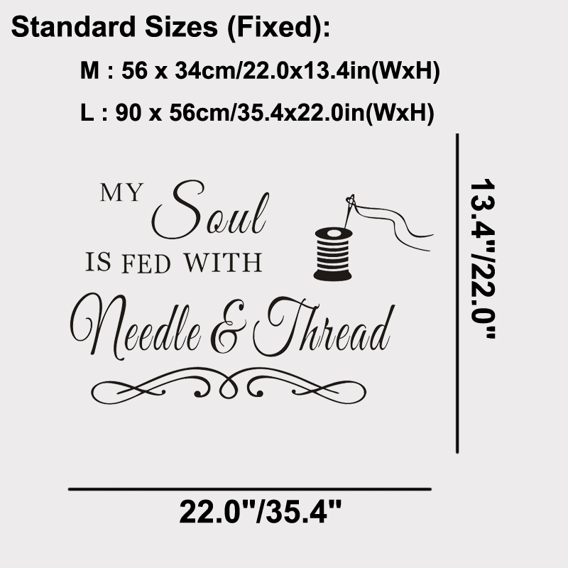 My Soul Needle and Thread ウォール - Art Craft Quotes のレビューと価格