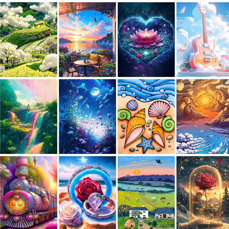 Gatyztory-大人のための数字による絵画,花,バラ,モ - Art Craft Picture のレビューと価格