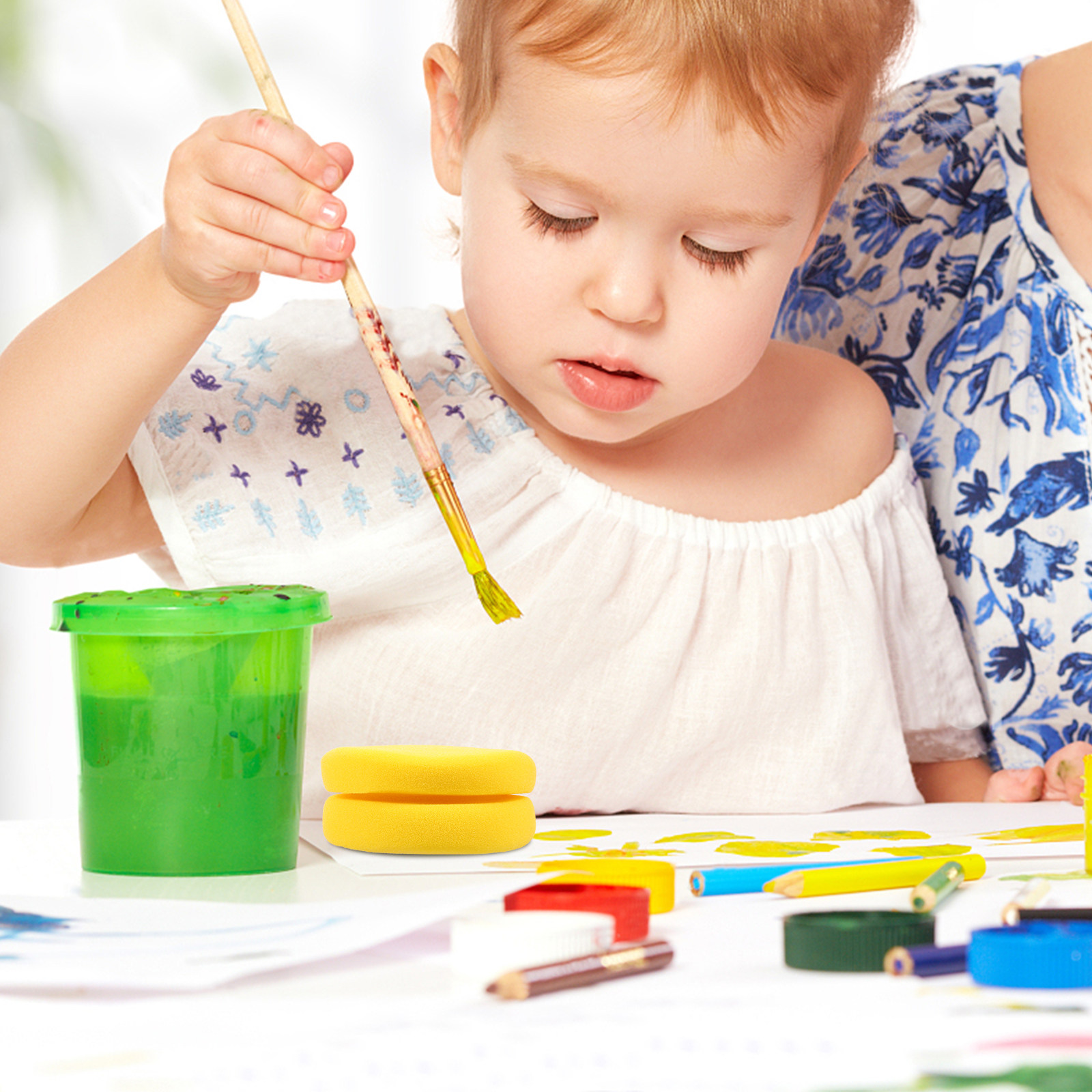 2個入りペイントスポンジセット、幼稚園の美術授業用DIYクラ - Art Craft For Kindergarten のレビューと価格