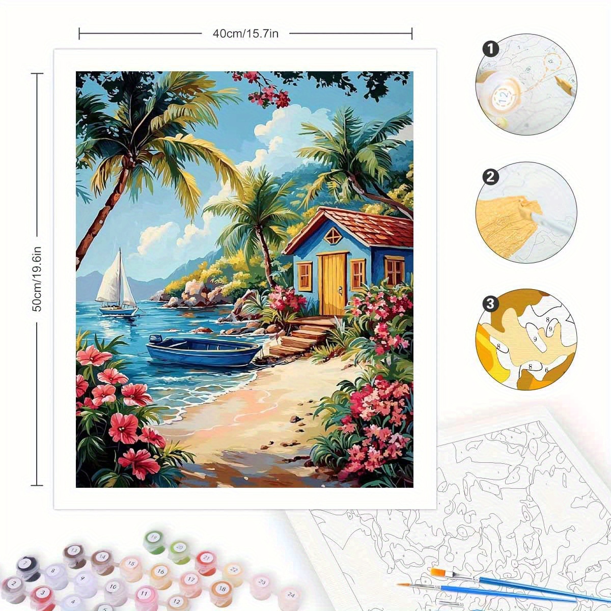 大人向けペイント・バイ・ナンバーズキット 初心者向け 40X - Art Craft Number のレビューと価格