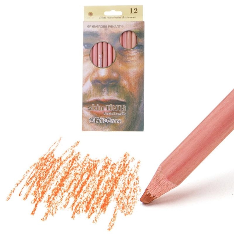 12 個プロフェッショナルソフトパステル鉛筆スキンティントパ - Colored Pencil Professional のレビューと価格