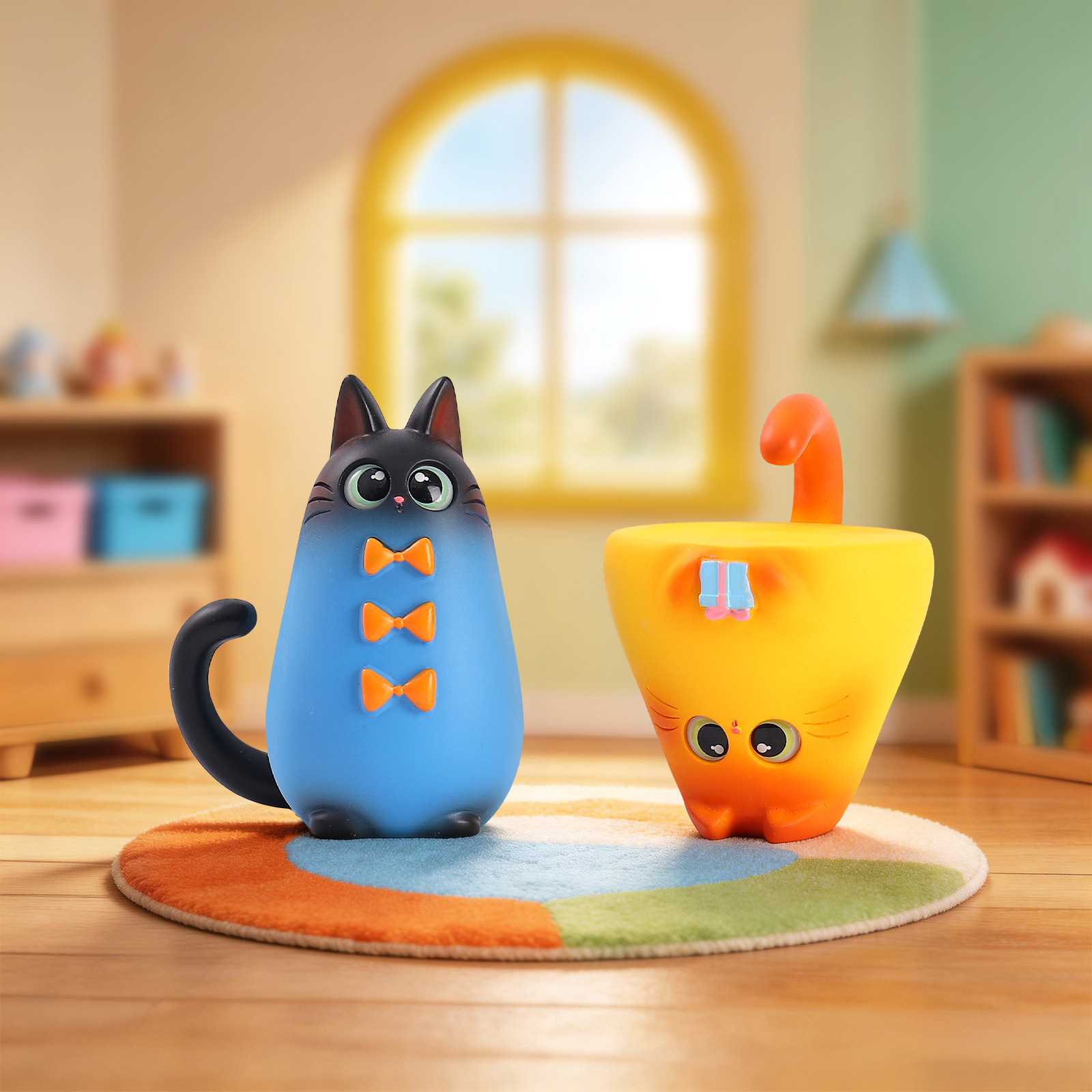 ブラインドボックス猫フィギュア樹脂製クリエイティブ漫画デスク - Art Craft Items のレビューと価格