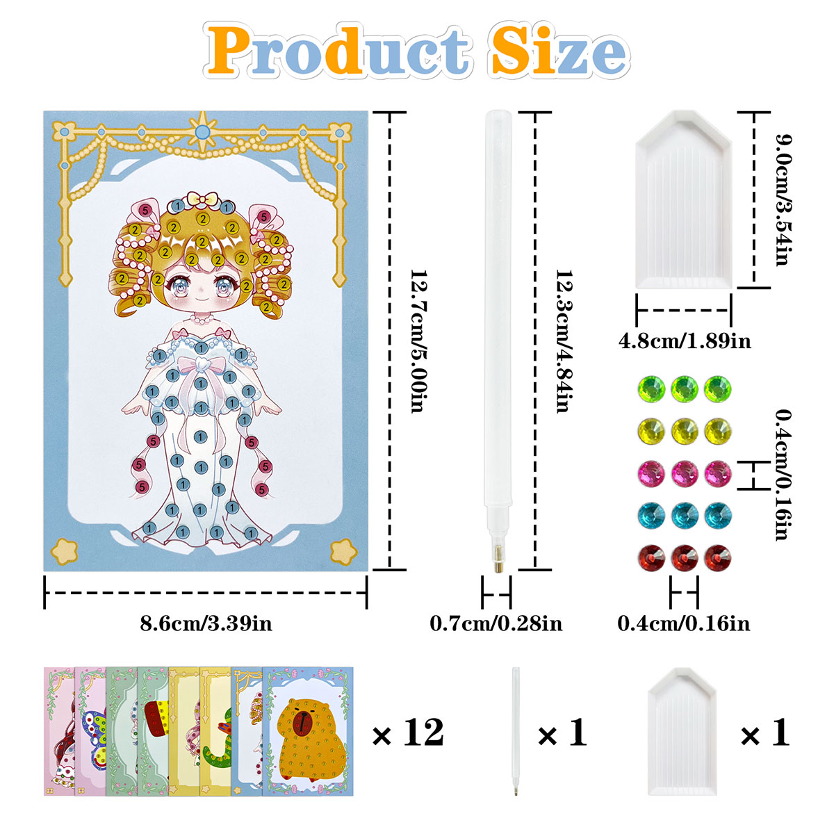 16個入り宝石キットDIYアートクラフトセット簡単で楽しいダ - Art Craft Number のレビューと価格