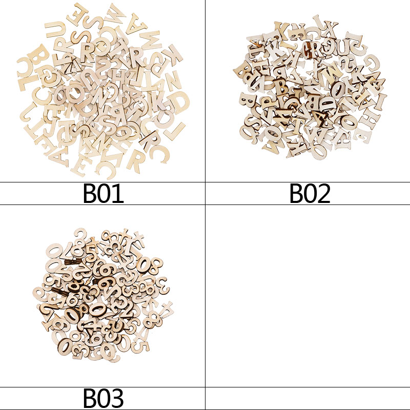 装飾的な木製のアルファベット文字,100個,木製の数字,ミニ - Art Craft Number のレビューと価格