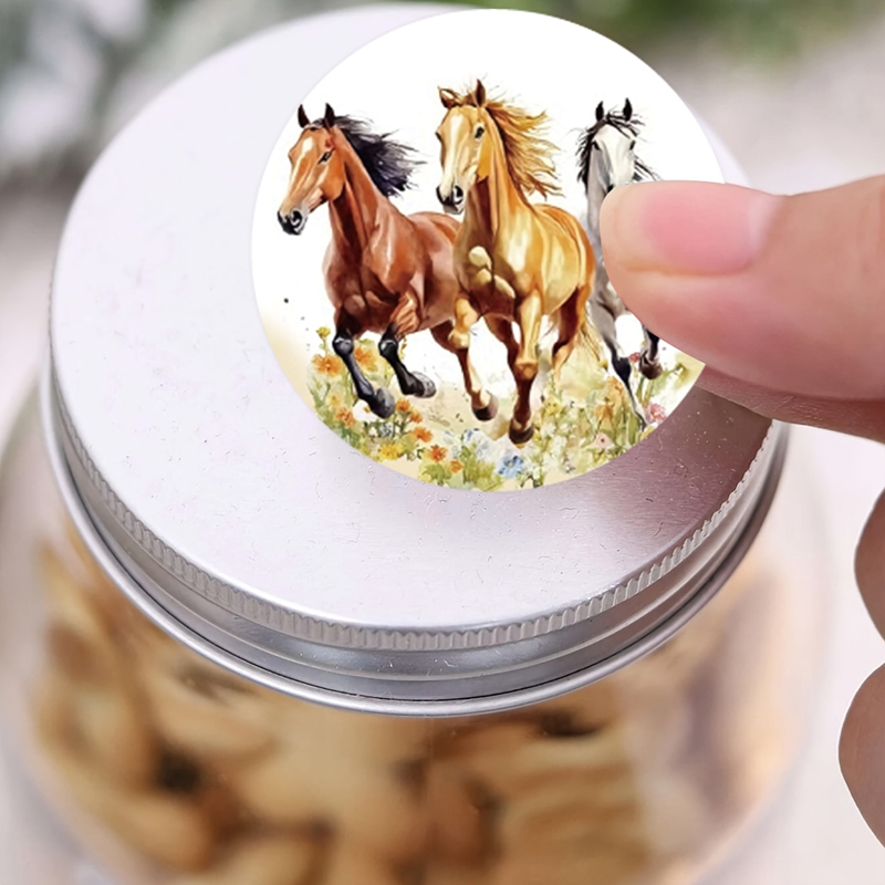 500 ピース/ロール馬の花ステッカーかわいい動物シールステ - Art Craft Items のレビューと価格
