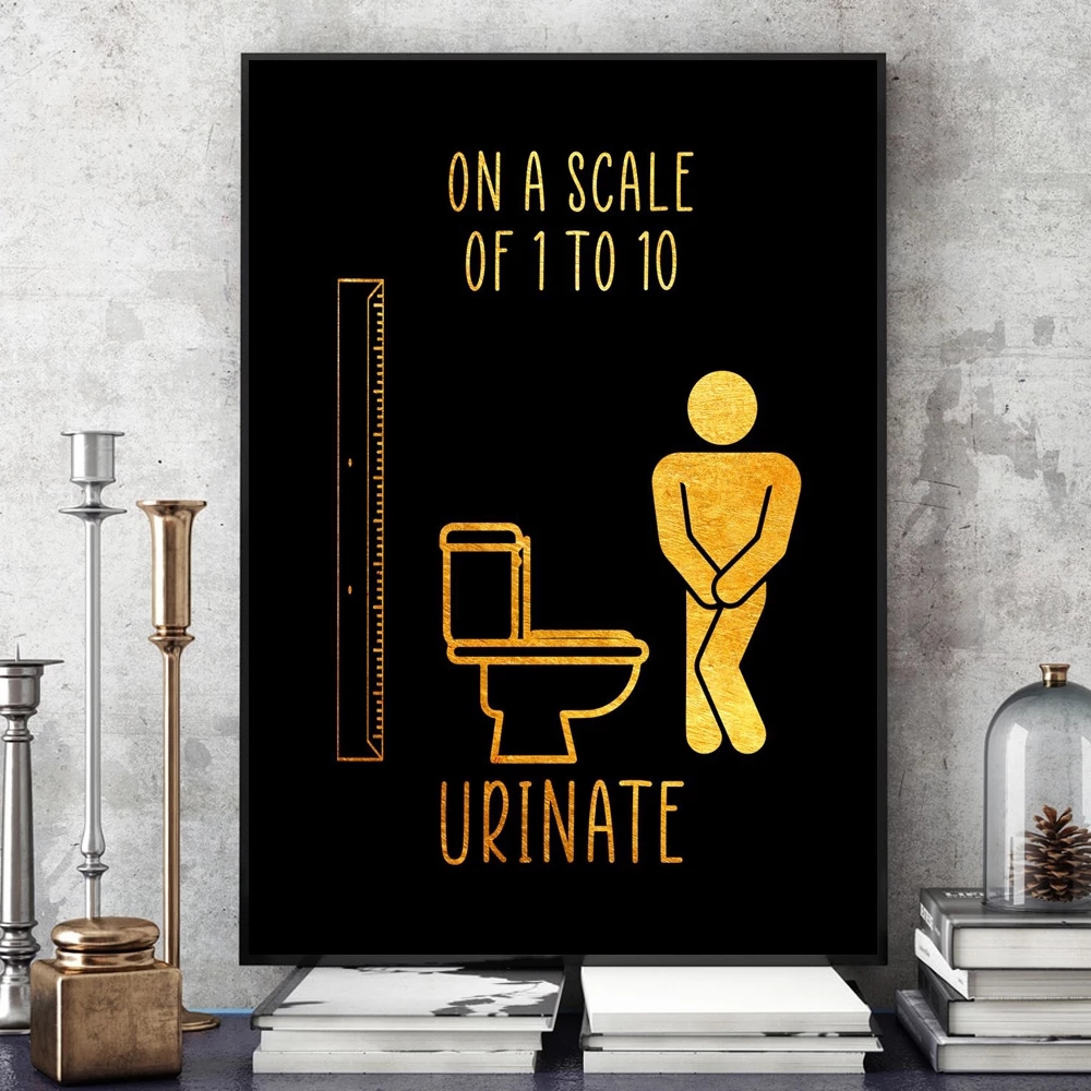 5つ星とトイレのキャンバスのポスター,楽しいトイレ,芸術的な - Art Craft Quotes のレビューと価格