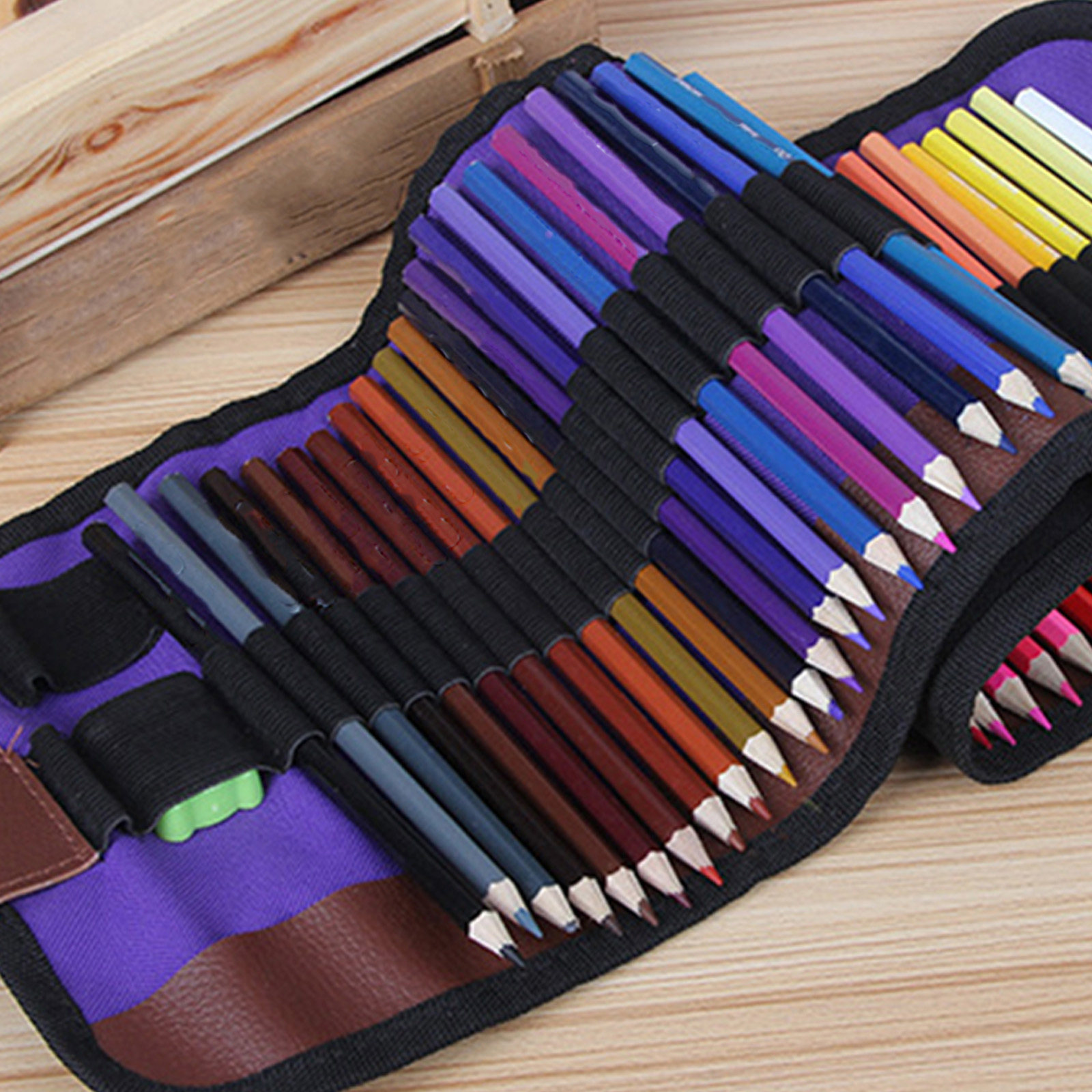 50本入りカラーペンシルセット、丈夫なキャンバスバッグ付き、 - Colored Pencil Professional のレビューと価格