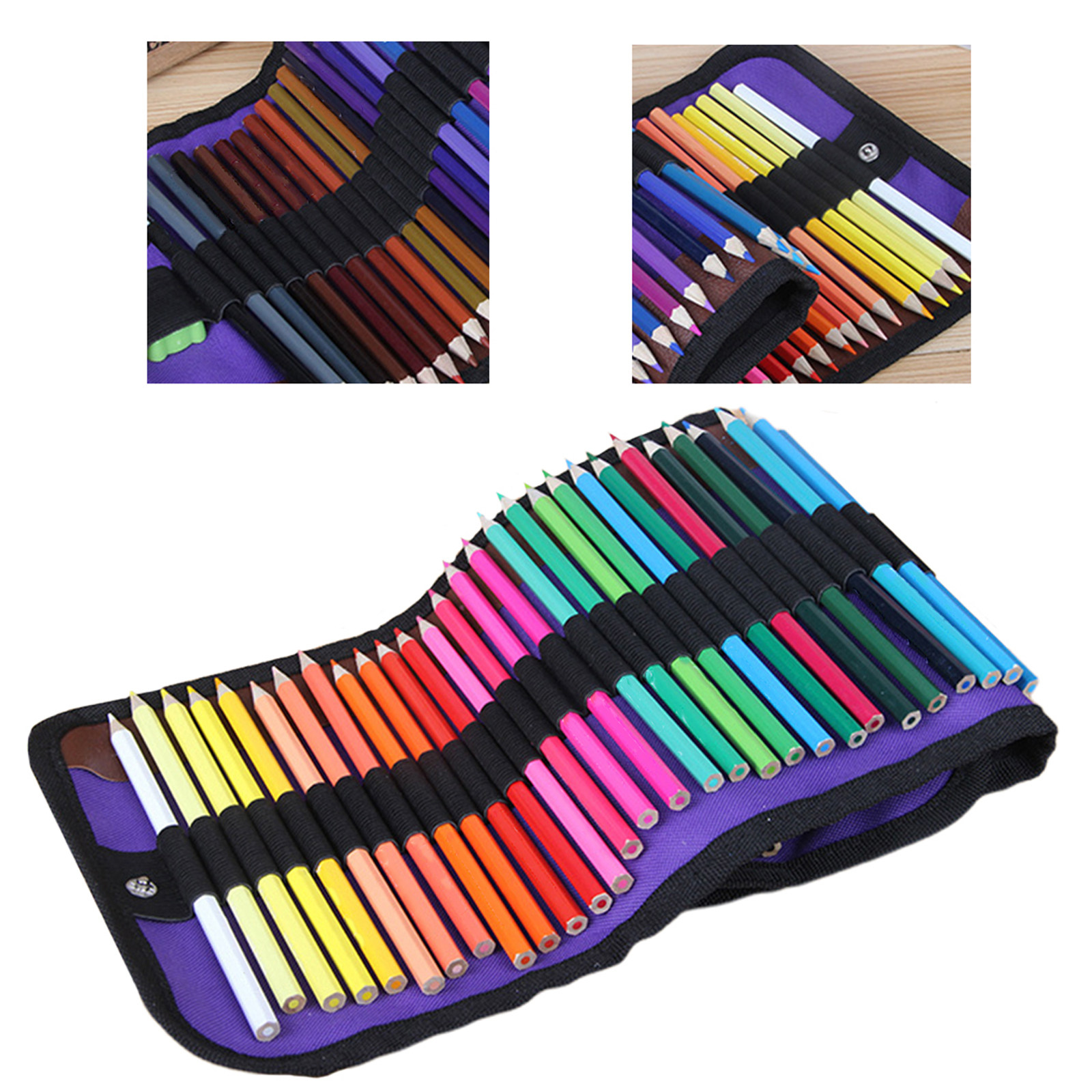 50本入りカラーペンシルセット、丈夫なキャンバスバッグ付き、 - Colored Pencil Professional のレビューと価格