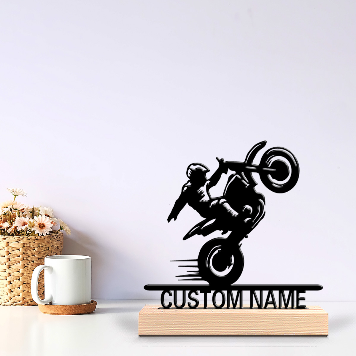 1個入り シンプルなバイクの子供用カスタムテキストメタルスタ - Art Y Craft のレビューと価格