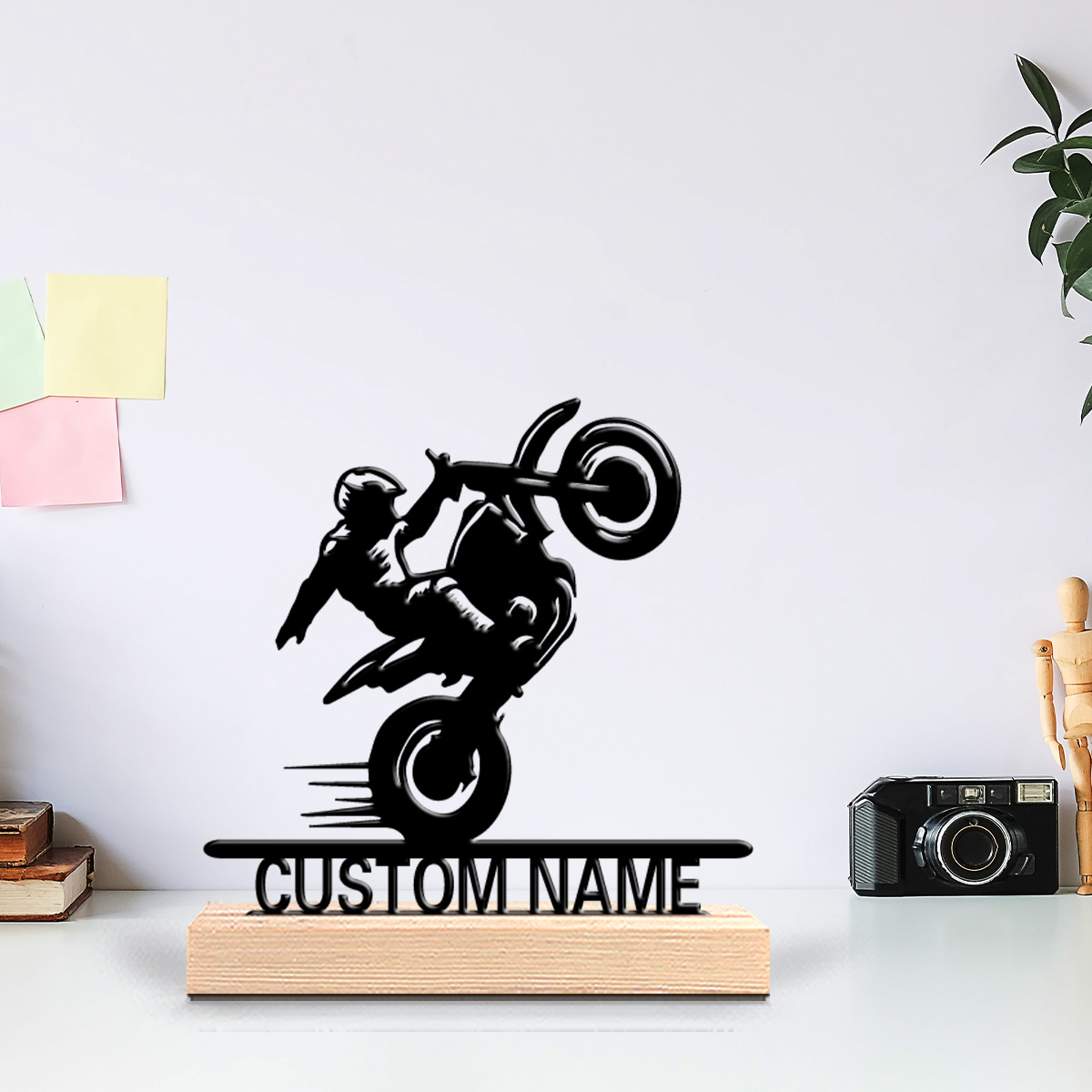 1個入り シンプルなバイクの子供用カスタムテキストメタルスタ - Art Y Craft のレビューと価格