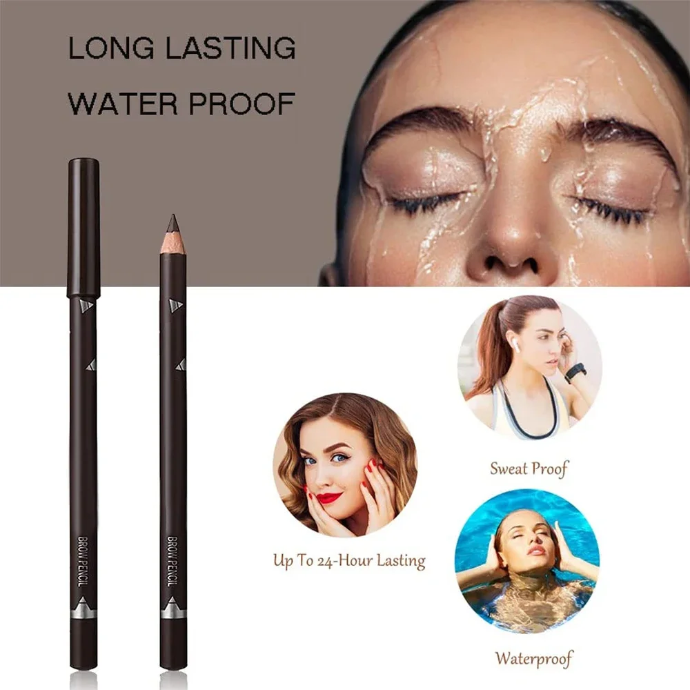 6/12 個アイブロウペンシル防水プロフェッショナル女性アイ - Colored Pencil Professional のレビューと価格