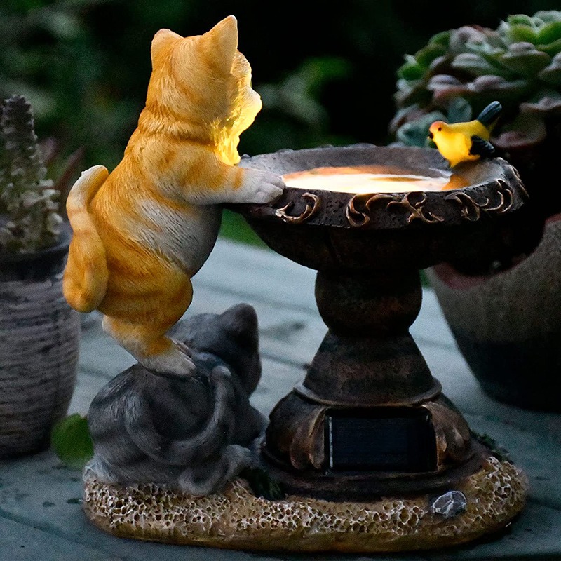 魅力的 ​ ​ ​ ​ ​ ​ ​ ソーラーパワー式の庭の猫 - Art Craft Night のレビューと価格