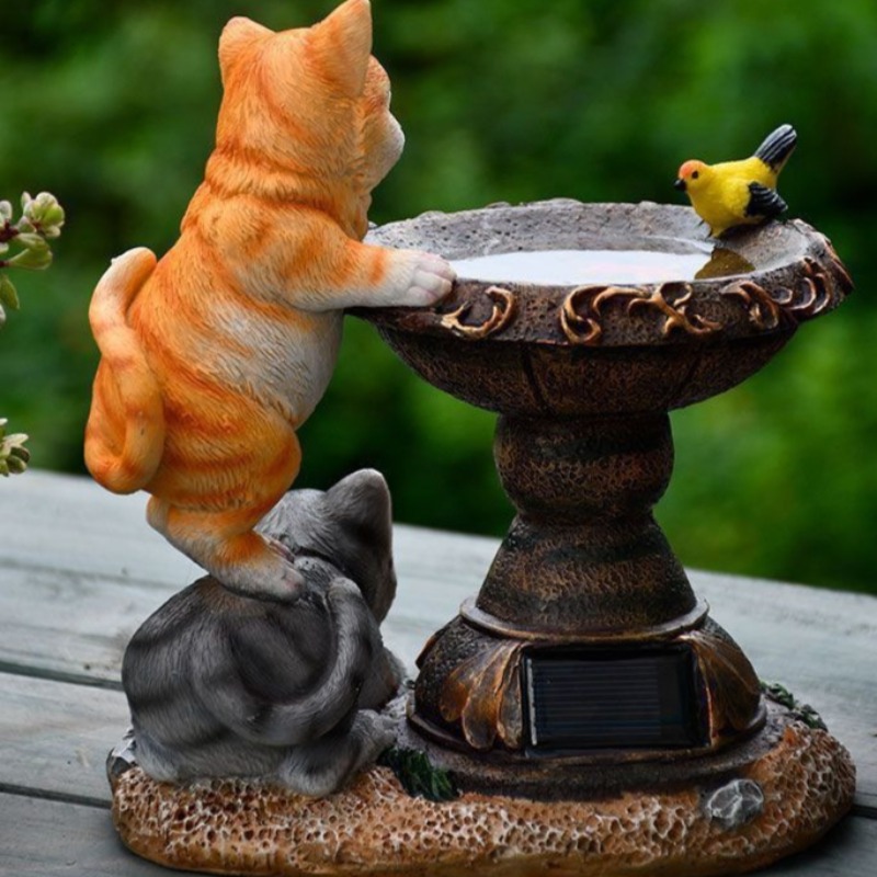 魅力的 ​ ​ ​ ​ ​ ​ ​ ソーラーパワー式の庭の猫 - Art Craft Night のレビューと価格