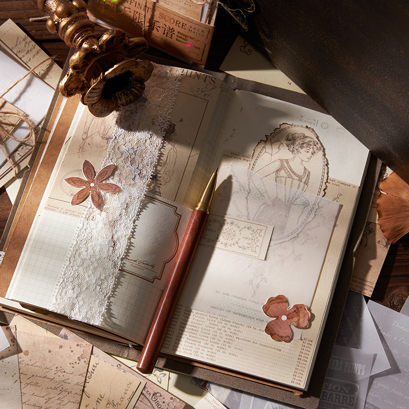 ヴィンテージスクラップブッキングクラフトペーパーキット レト - Art Craft Journal のレビューと価格