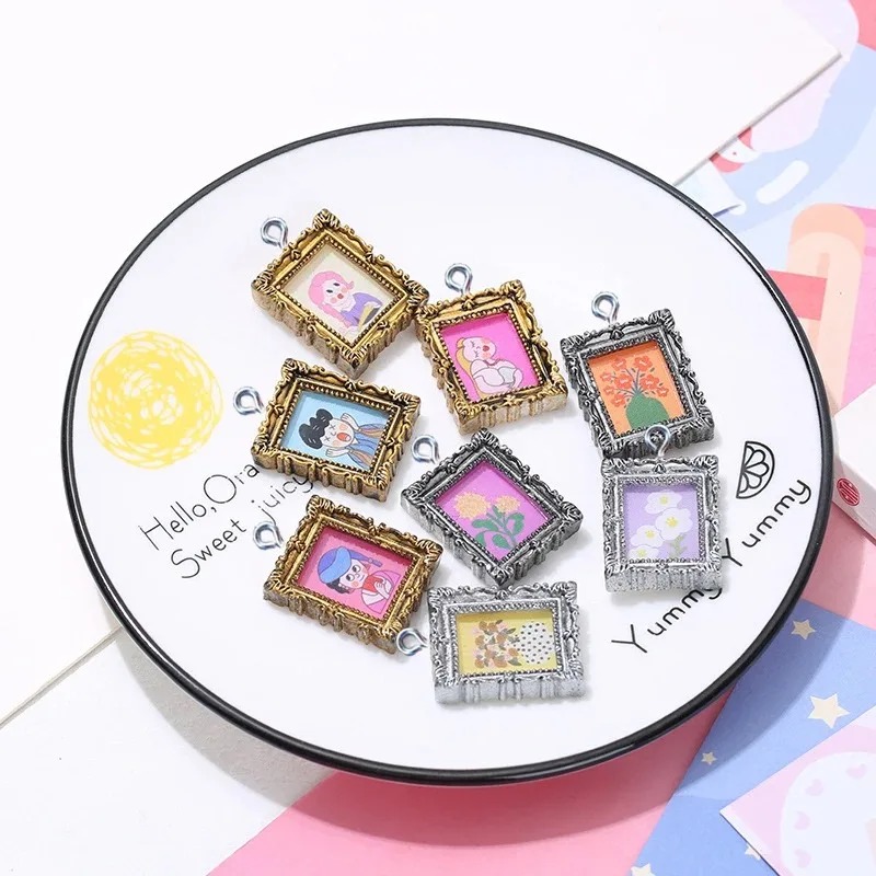 10 個フラットバックカボションヴィンテージ樹脂フォトフレー - Art Craft Items のレビューと価格