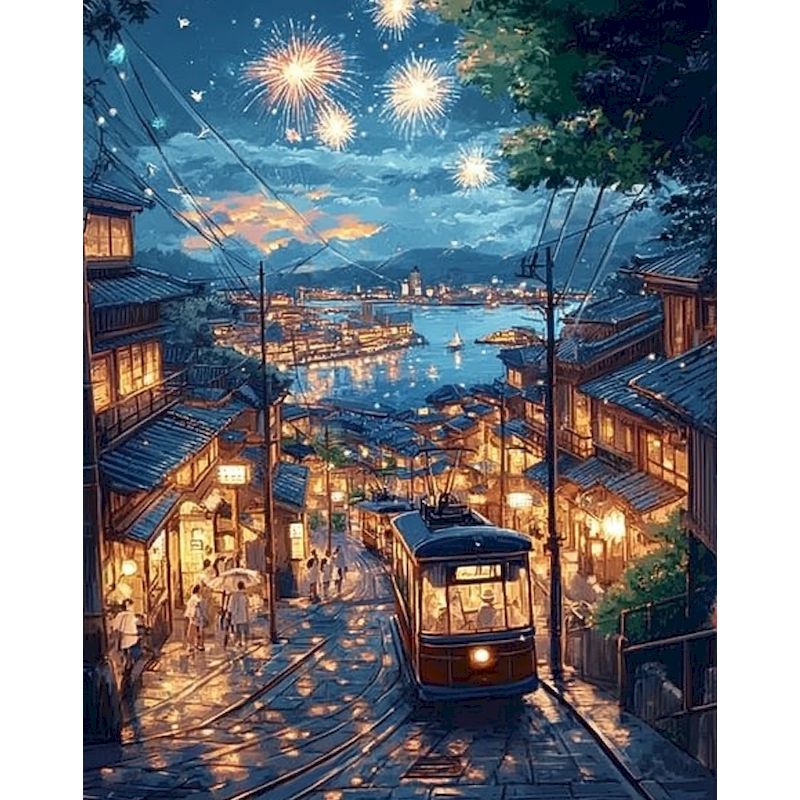 GATYZTORY 夜景 5d ダイヤモンド絵画絵画装飾 D - Art Craft Night のレビューと価格