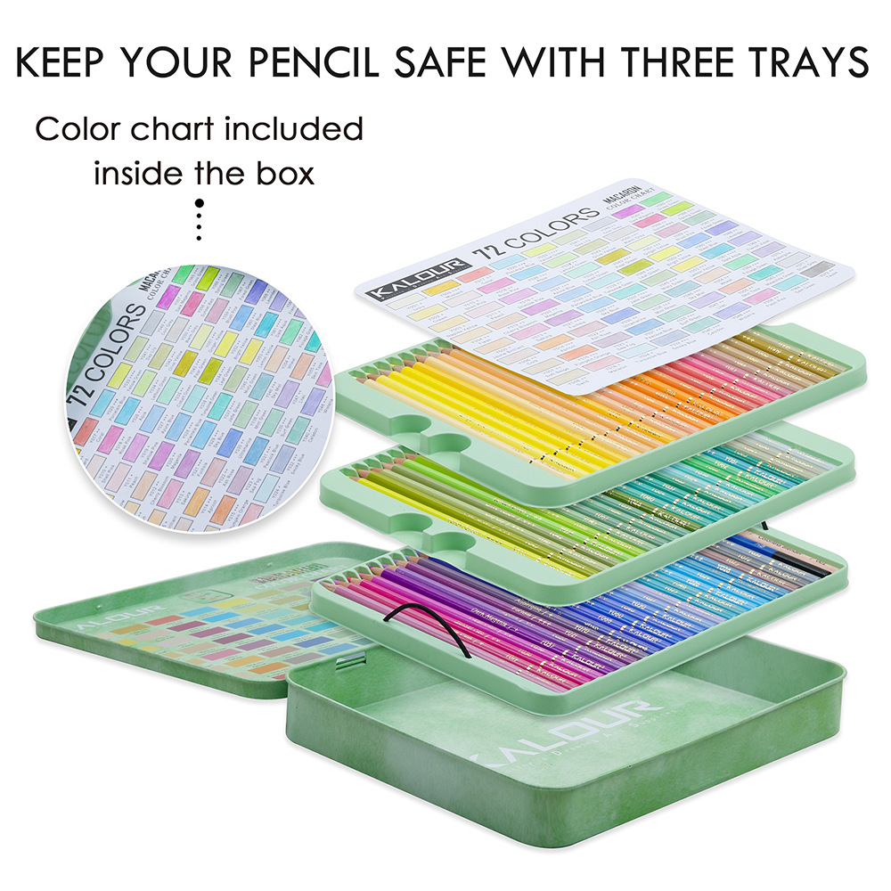 72 個マカロン色鉛筆プロフェッショナルソフトパステル着色色 - Colored Pencil Professional のレビューと価格