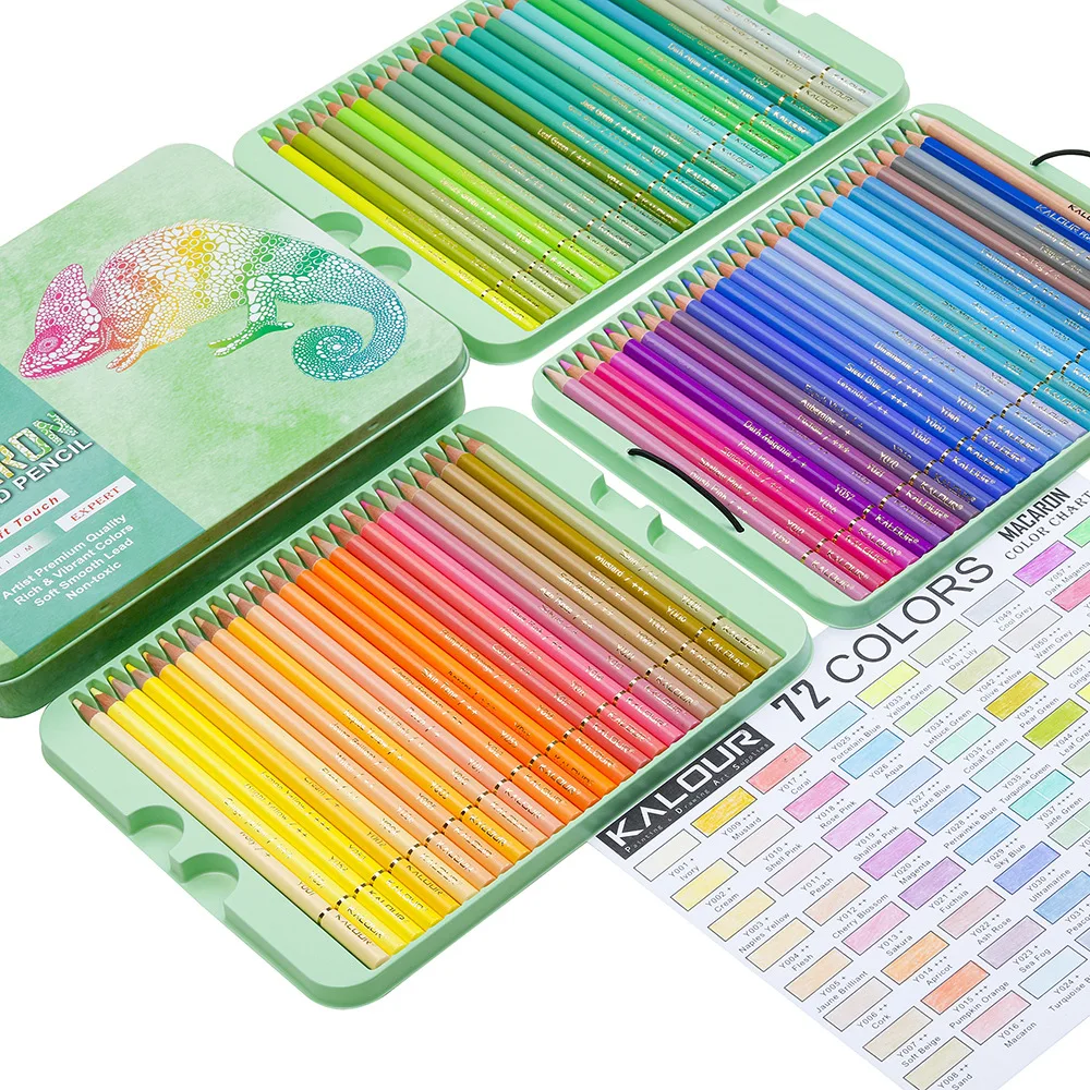 72 個マカロン色鉛筆プロフェッショナルソフトパステル着色色 - Colored Pencil Professional のレビューと価格