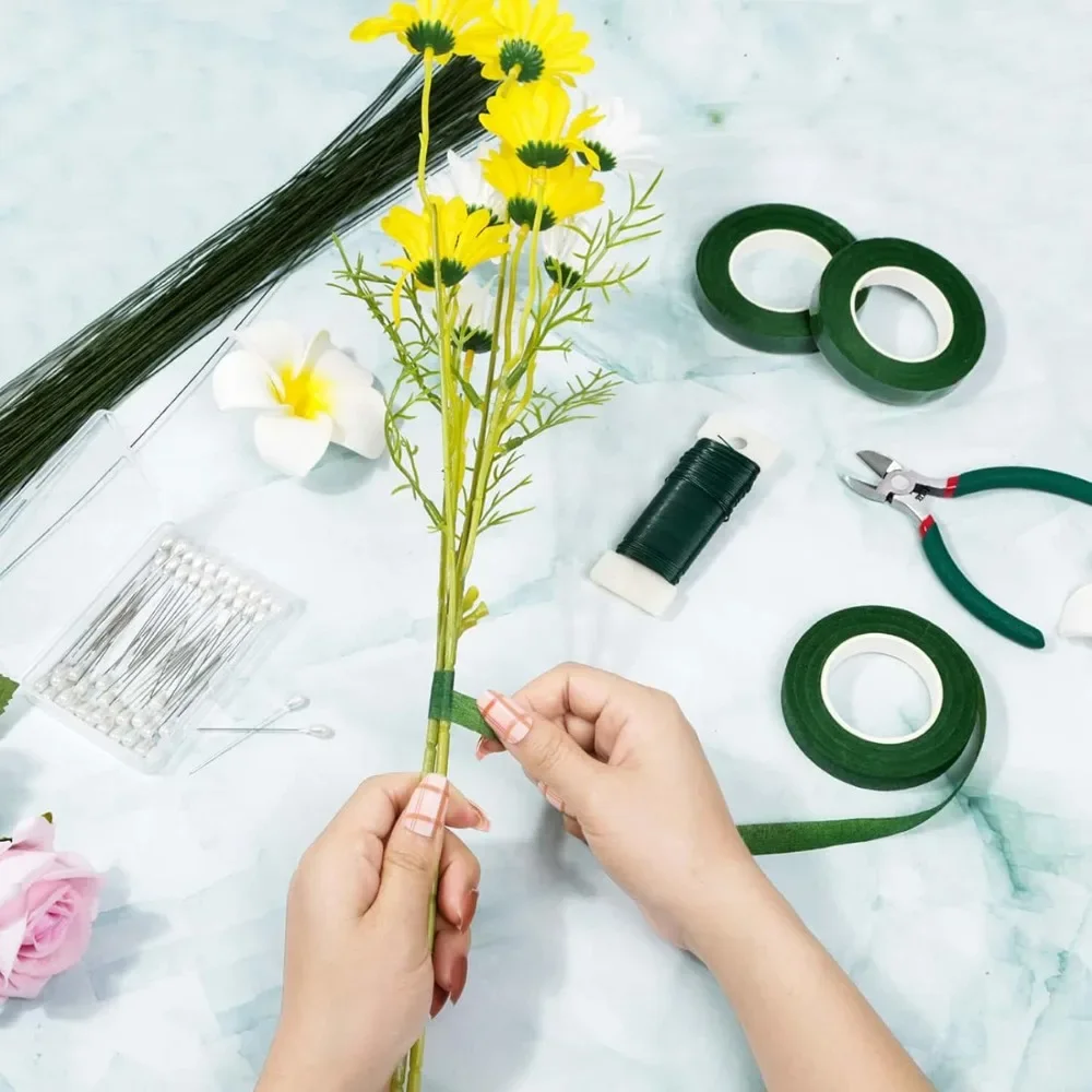 グリーン美しい花テープ 18 メートル紙粘着テープローズフラ - Art Craft Items のレビューと価格