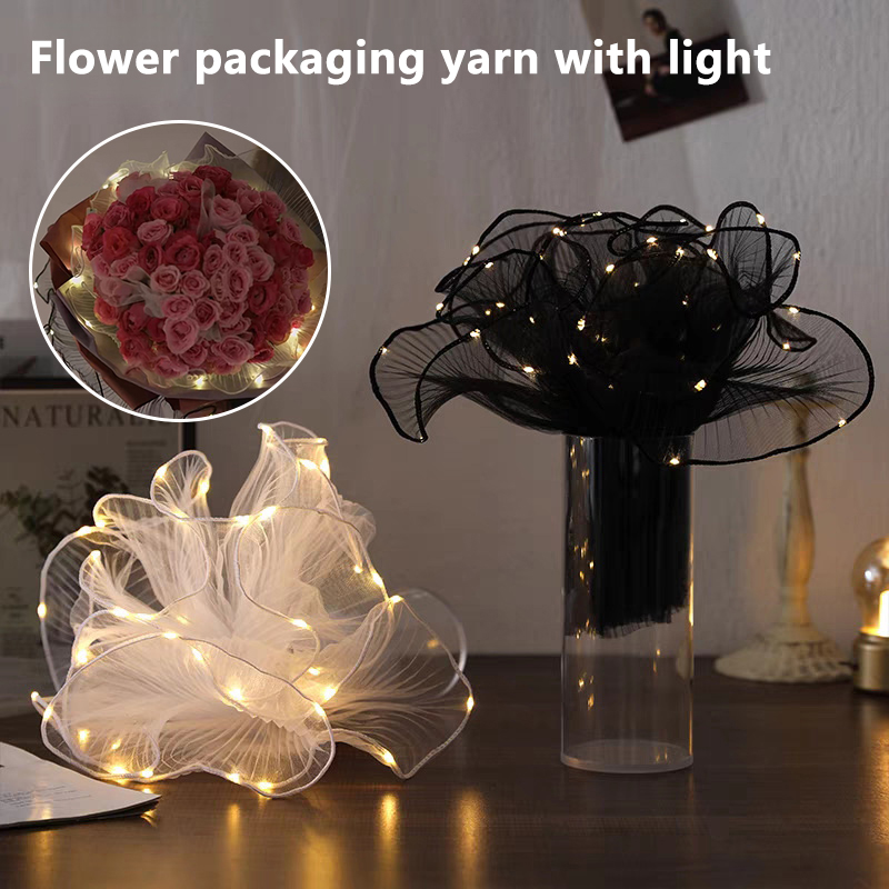 1 個 LED フラワーラッピングペーパーライト付きレースメ - Art Craft Items のレビューと価格