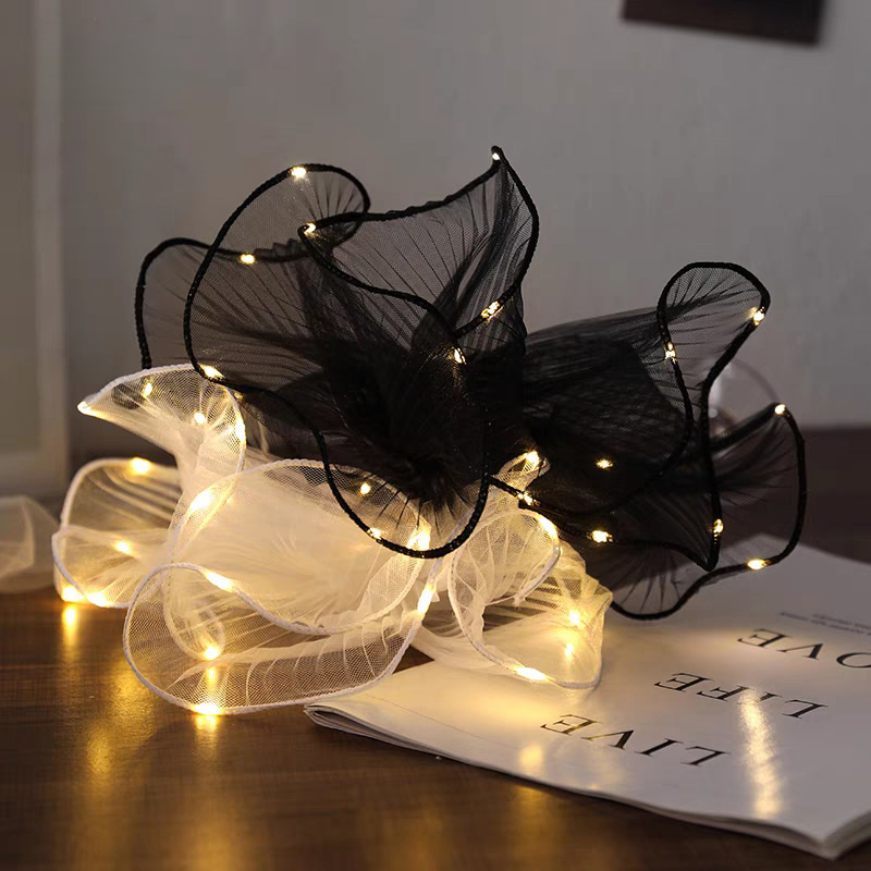 1 個 LED フラワーラッピングペーパーライト付きレースメ - Art Craft Items のレビューと価格