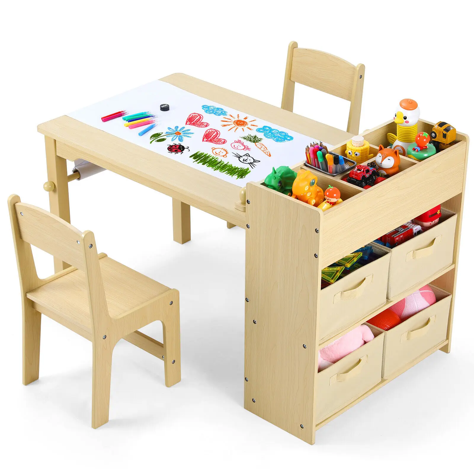 子供用テーブルと椅子のセット,2つの椅子のセット,木製の工芸 - Art Craft Quotes のレビューと価格