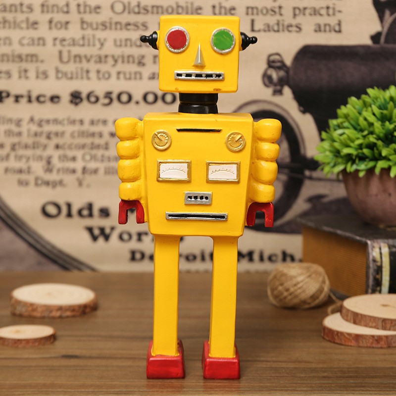 漫画ロボット像の置物工芸品かわいいオフィス癒しの装飾家の窓の - Art Craft Robot のレビューと価格