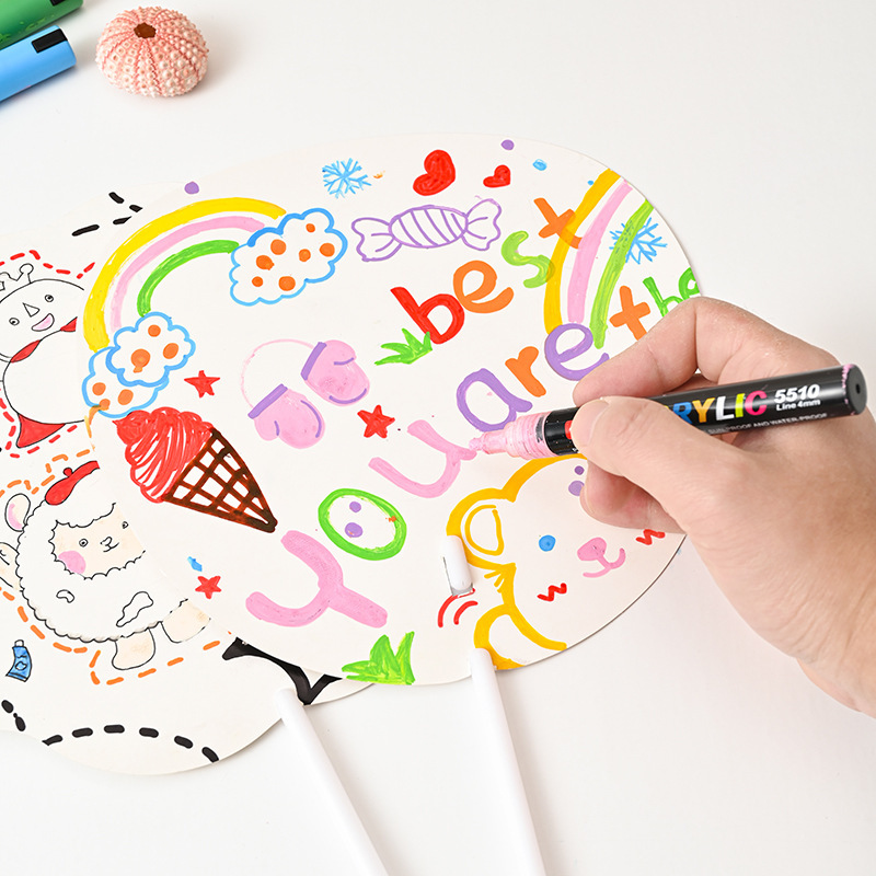 DIY 手描き扇子紙 幼稚園児用アートクラフト 親子アクティ - Art Craft For Kindergarten のレビューと価格
