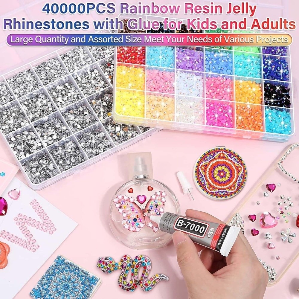ホットマルチカラーレジンラインストーンキットDIYデコレーシ - Art Craft Items のレビューと価格