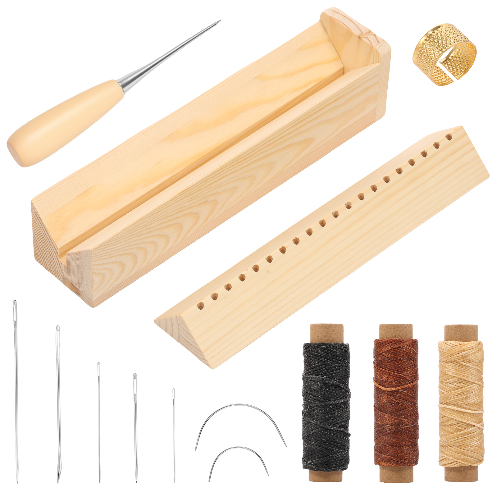 木製製本パンチングクレードル、ピアスガイド付き、製本ツール、 - Bookbinding Supply Kit のレビューと価格