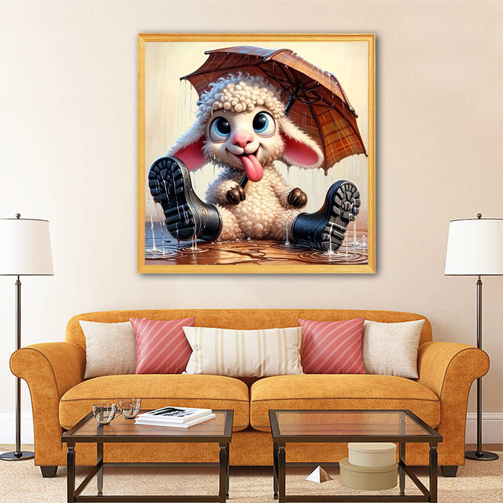犬と猫のダイヤモンド絵画,モザイク,日曜大工,丸い正方形のド - Art Craft Umbrella のレビューと価格