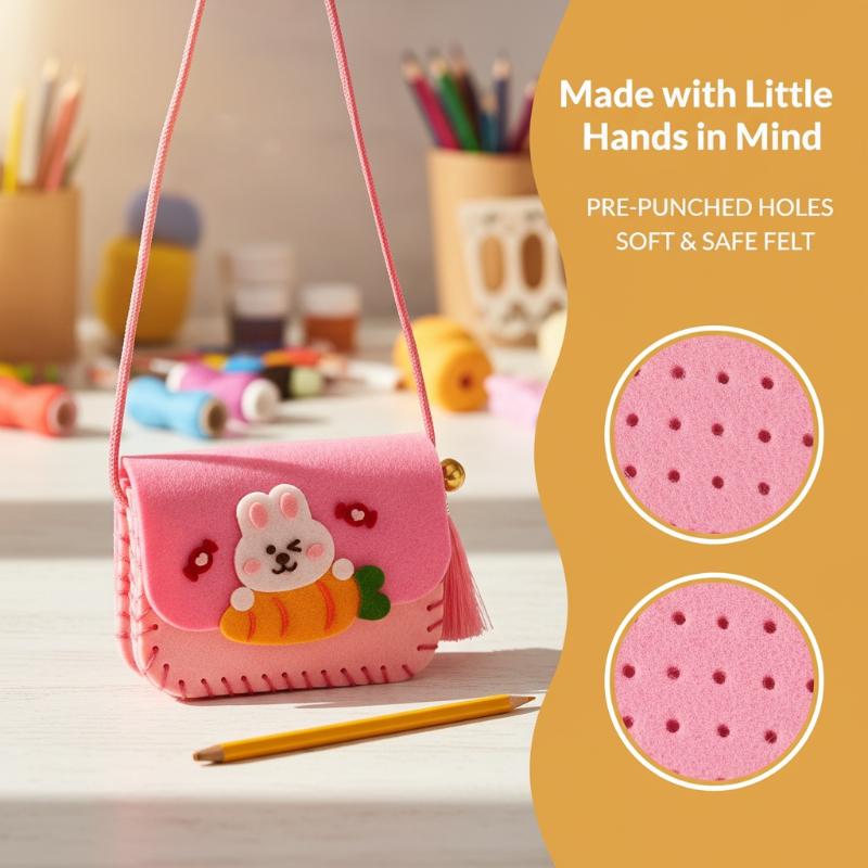 子供用フェルトバッグ製作キット DIYソーイングおもちゃ ク - Art Craft For Kindergarten のレビューと価格
