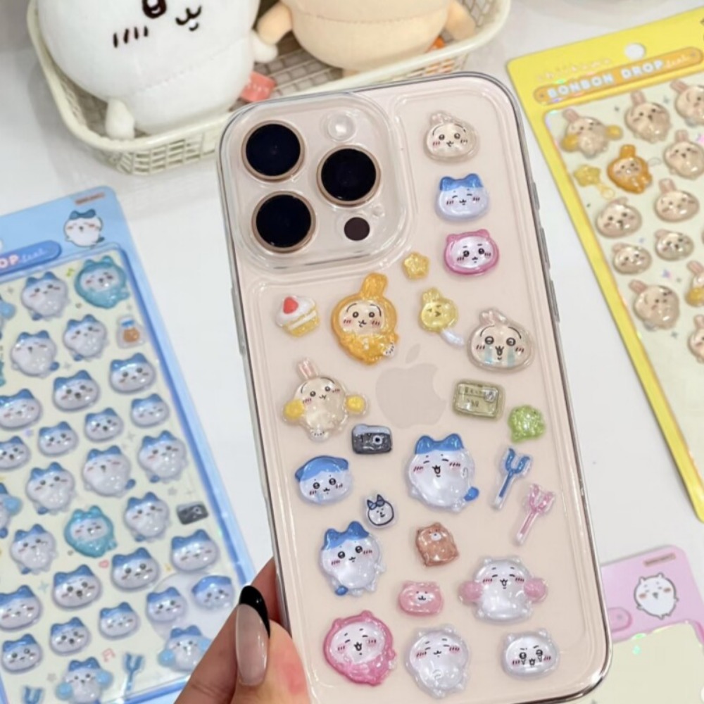 かわいいちいかわ3DクリスタルエンボスステッカーDIYデコレ - Art Craft Journal のレビューと価格