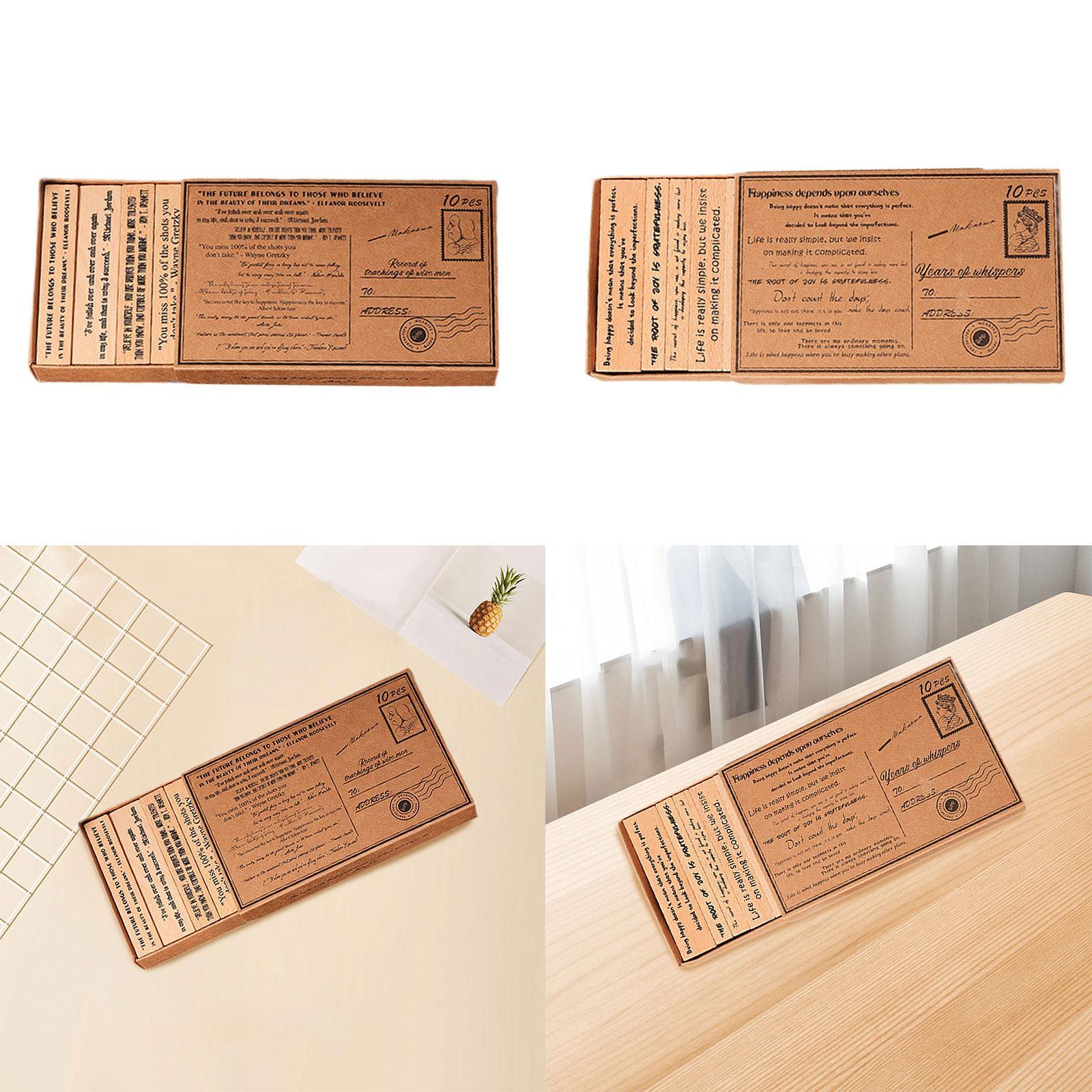 木製スタンプセット 手作り装飾文具 ゴムスタンプ アートプロ - Art Craft Quotes のレビューと価格
