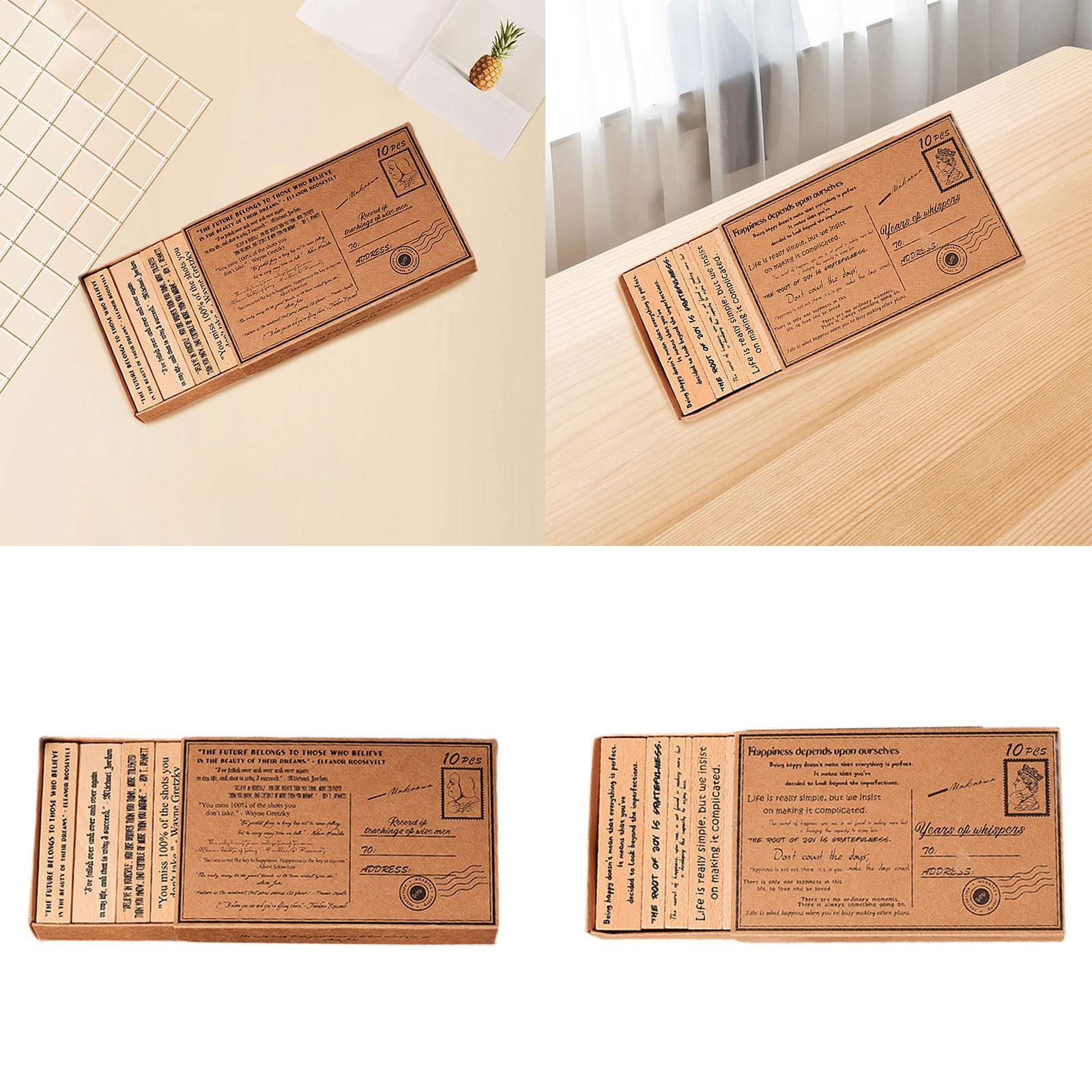 木製スタンプセット 手作り装飾文具 ゴムスタンプ アートプロ - Art Craft Quotes のレビューと価格