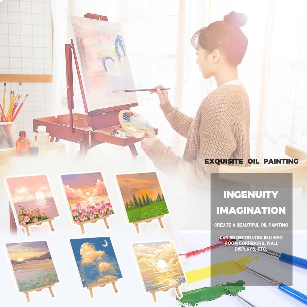 大人と子供のためのDIYペイントバイナンバーズキット、6種類 - Art Craft Number のレビューと価格